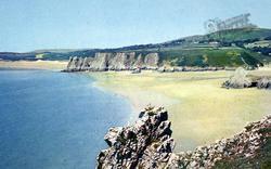 Three Cliffs And Pobbles Bay c.1965, Penmaen