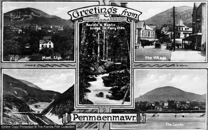 Photo of Penmaenmawr, Five View Composite c.1931