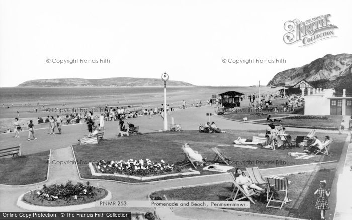Photo of Penmaenmawr, Promenade And Beach c.1960