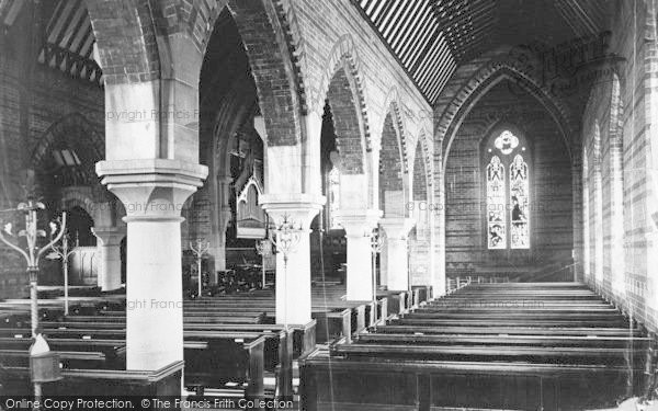 Photo of Penmaenmawr, St Seiriol's Church, Across Nave 1887