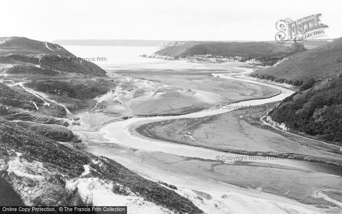 Photo of Pennard, Threecliff And Oxwich From Pennard c.1935