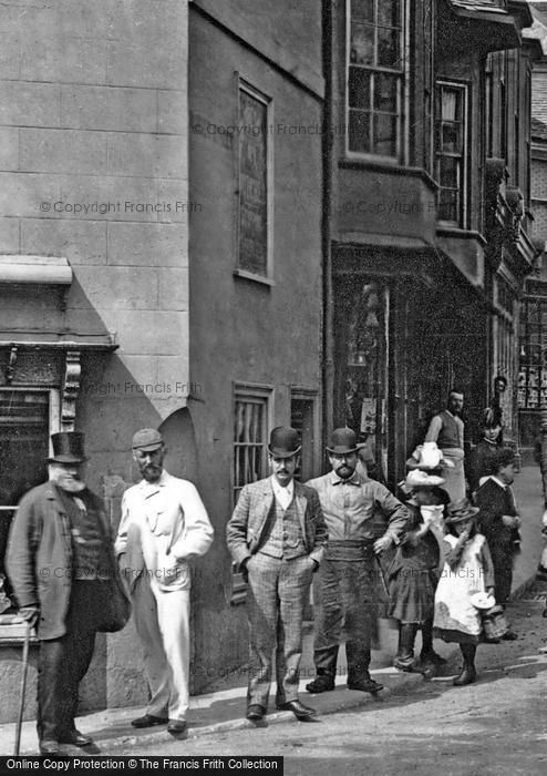 Photo of Penryn, Gentlemen On Market Street 1890