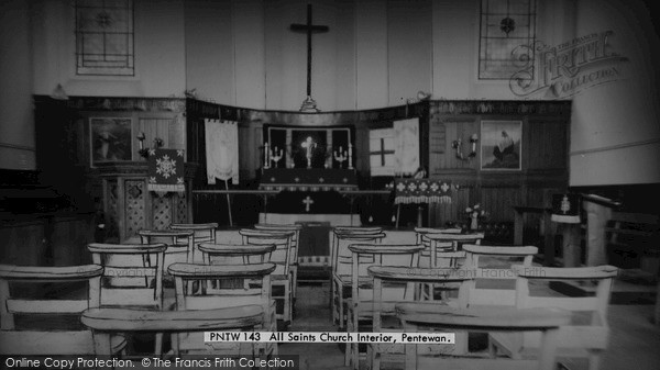 Photo of Pentewan, All Saints Church, Interior c.1960