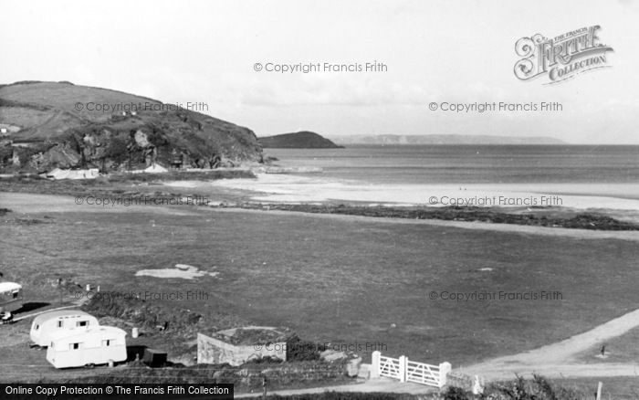 Photo of Pentewan, Entrance To Caravan Beach c.1955