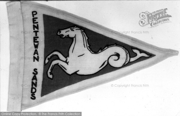 Photo of Pentewan, Holiday Camp Banner c.1955
