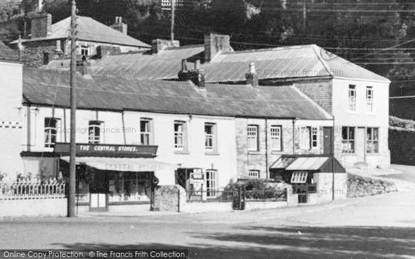 Photo of Pentewan, The Central Stores c.1955
