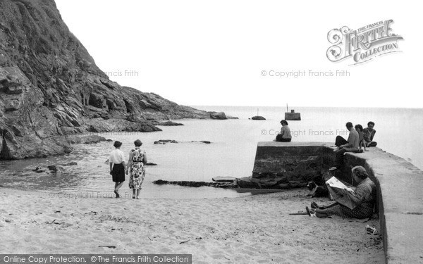 Photo of Pentewan, The Harbour Beach c.1955 - Francis Frith