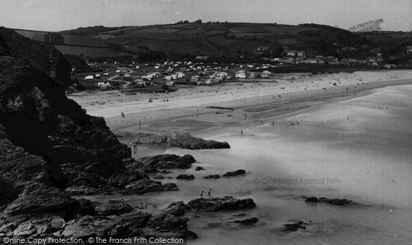 Photo of Pentewan, The Sands And Caravan Site c.1955