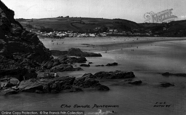 Photo of Pentewan, The Sands And Rocks c.1955