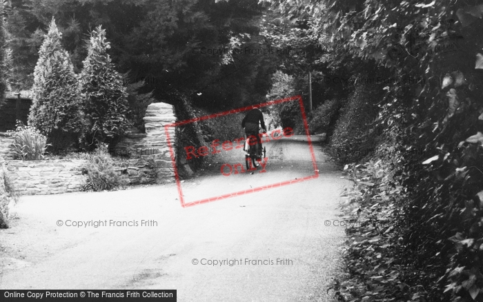 Photo of Penwartha, A Cyclist In Penwartha Coombe c.1960