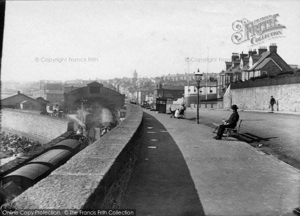 Photo of Penzance, Eastern Promenade Showing Station 1908