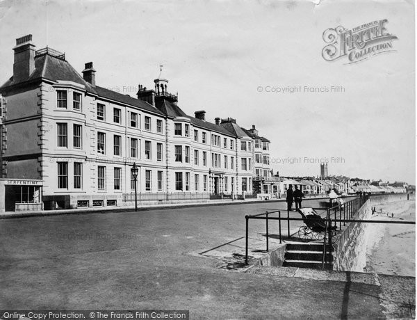 Photo of Penzance, Esplanade And Church c.1875
