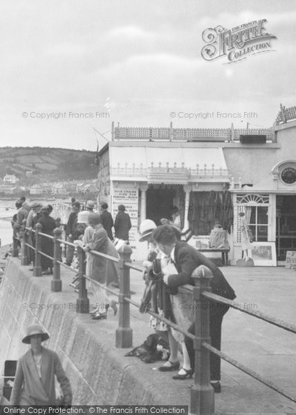 Photo of Penzance, Leaning On The Promenade Railings 1927