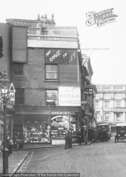 Photo of Penzance, Market Jew Street, Chemist 1925