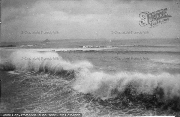 Photo of Penzance, Mount's Bay, Rough Sea 1908