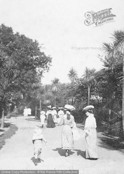 Photo of Penzance, People In Morrab Gardens 1906