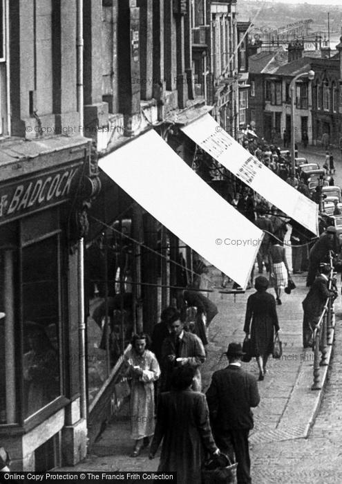 Photo of Penzance, Shopping On Market Jew Street c.1955