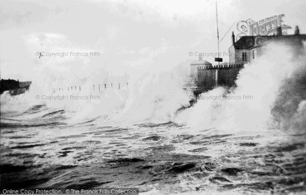 Photo of Penzance, The Promenade, Rough Sea 1908