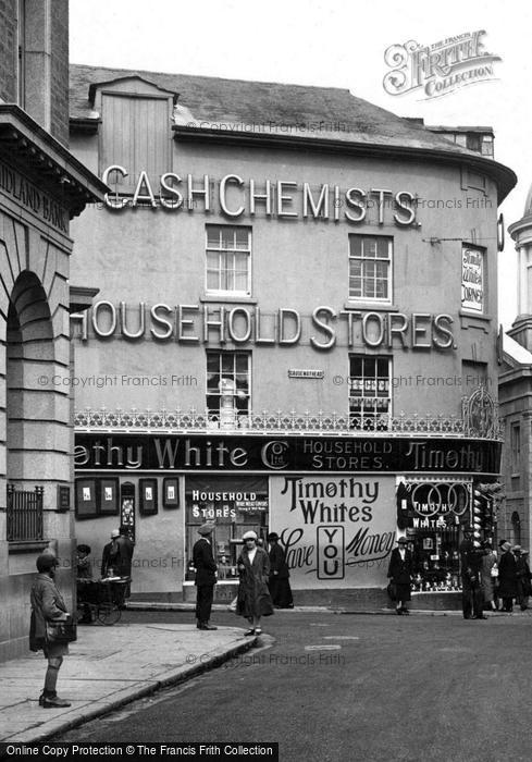 Photo of Penzance, Timothy White Store 1925