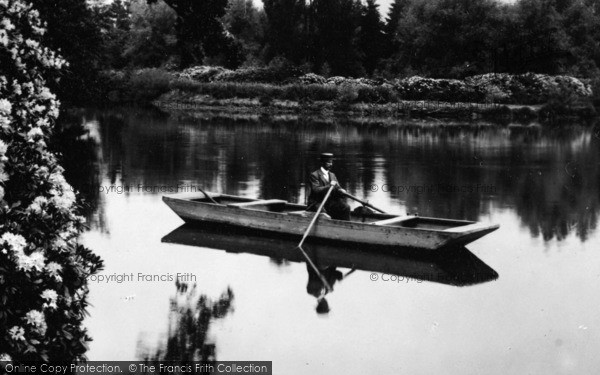 Photo of Peplow Hall, Rowing On The Lake 1911