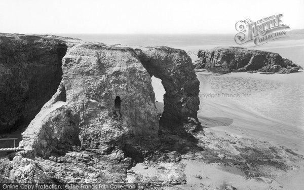 Photo of Perranporth, Arch And Chapel Rocks 1890