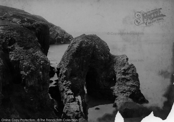 Photo of Perranporth, Arch Rock 1890