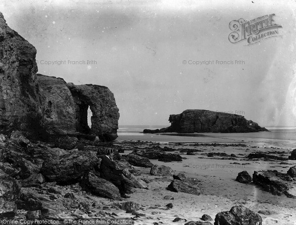Photo of Perranporth, Arch Rock c.1890