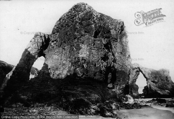 Photo of Perranporth, Arched Rocks 1893