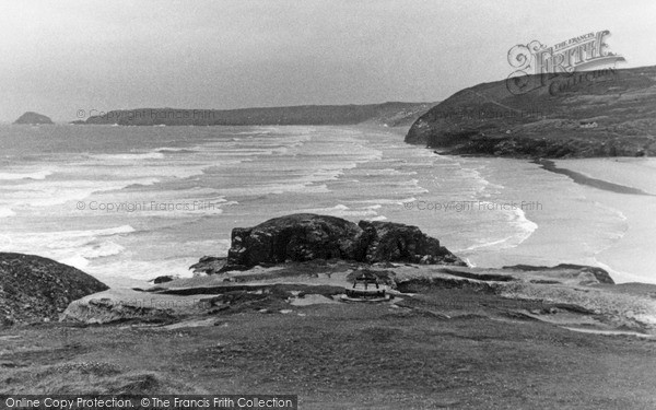 Photo of Perranporth, Atlantic Surf c.1960