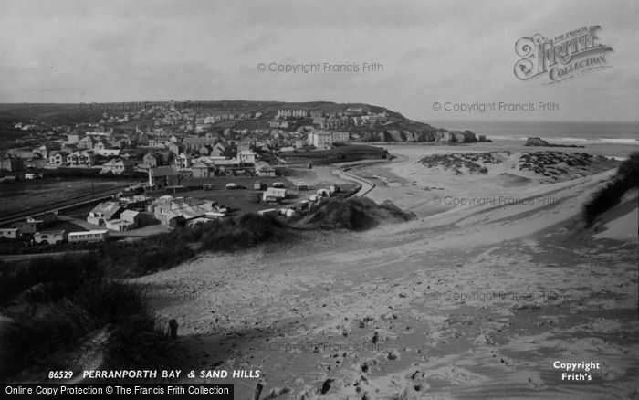 Photo of Perranporth, Bay And Sand Hills 1935