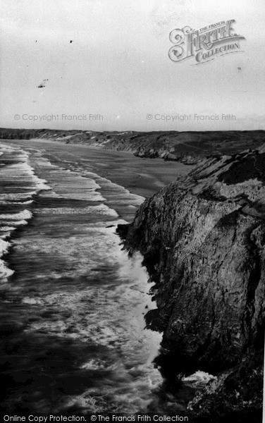 Photo of Perranporth, Breakers And Golden Sands c.1950