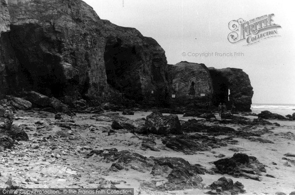 Photo of Perranporth, Chapel Rocks c.1960