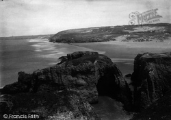 Cliffs Looking East 1890, Perranporth