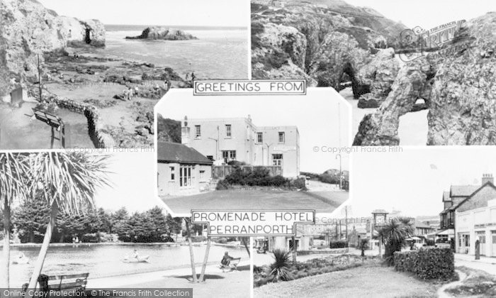 Photo of Perranporth, Composite c.1955