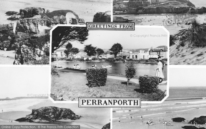 Photo of Perranporth, Composite c.1960