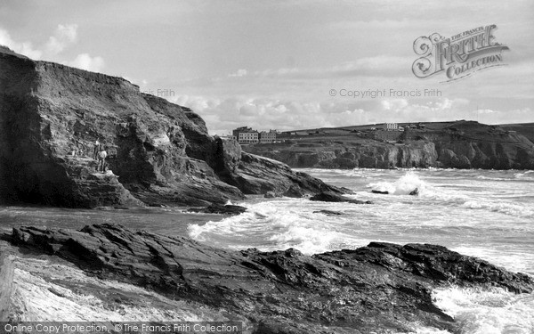 Photo of Perranporth, Flat Rock And Droskyn c.1959
