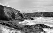 Flat Rock And Droskyn c.1959, Perranporth