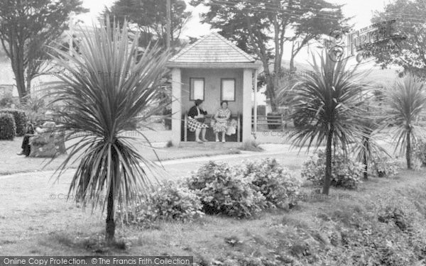 Photo of Perranporth, Ladies Chatting In The Park c.1960