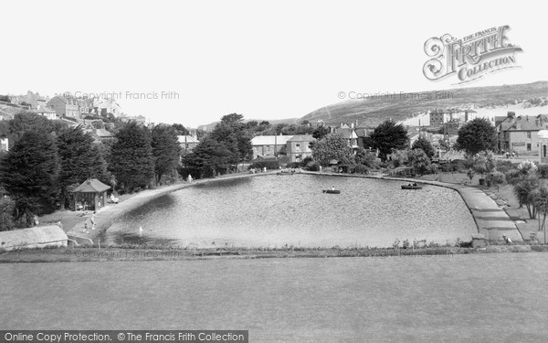Photo of Perranporth, Lake And Bowling Green, Boscawen Park c.1950