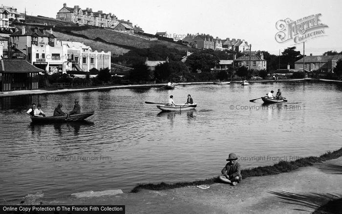 Photo of Perranporth, People At Boscawen Lake 1935