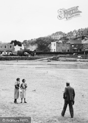 People Strolling On The Beach c.1960, Perranporth