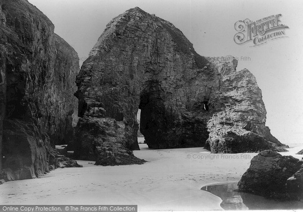 Photo of Perranporth, Shag Rock c.1900