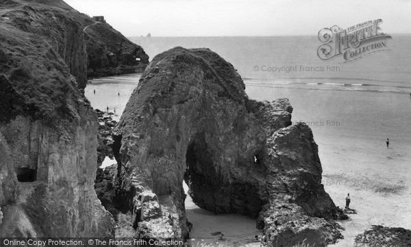 Photo of Perranporth, The Arch Rocks c.1960