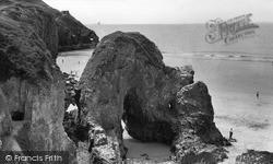 The Arch Rocks c.1960, Perranporth