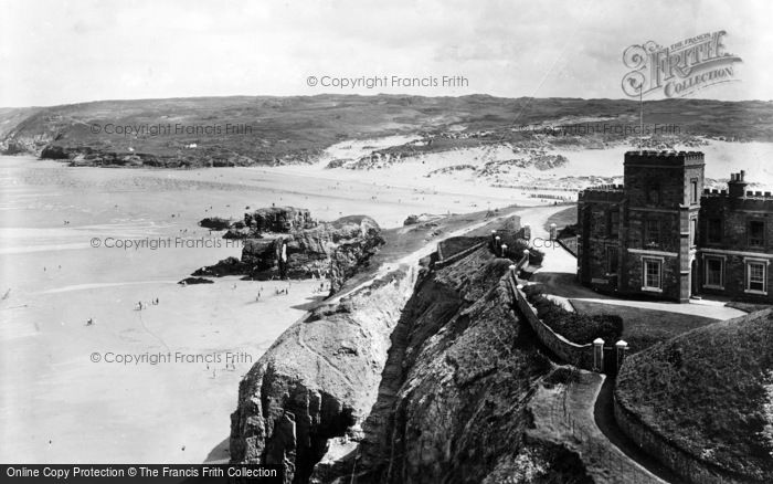 Photo of Perranporth, The Bay And Droskyn Hotel 1925