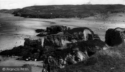 The Beach And Rocks c.1960, Perranporth