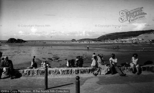 Photo of Perranporth, The Promenade And Sands c.1960