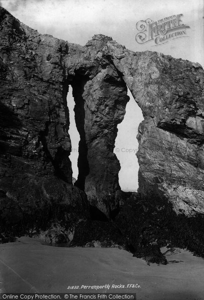 Photo of Perranporth, The Rocks 1893