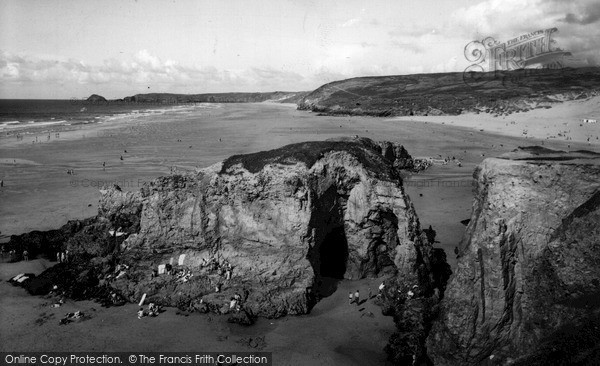 Photo of Perranporth, The Rocks And Sands c.1960