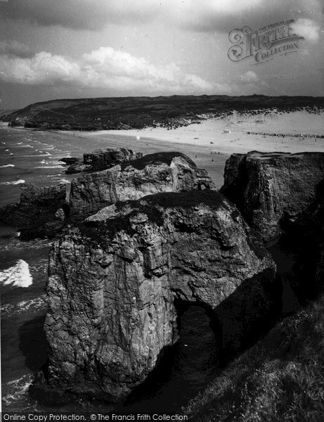 Photo of Perranporth, The Rocks c.1960